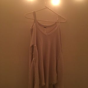FREE PEOPLE- oversized knit off shoulder sweater